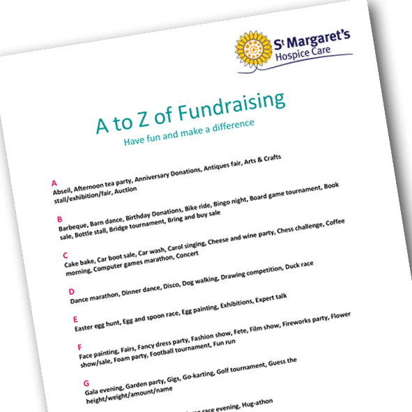a to z of fundraising st margaret's hospice care