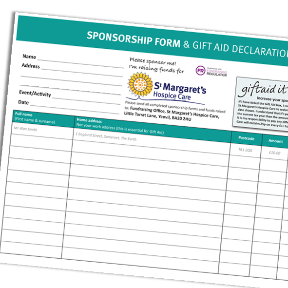 st margaret's hospice care sponsorship form