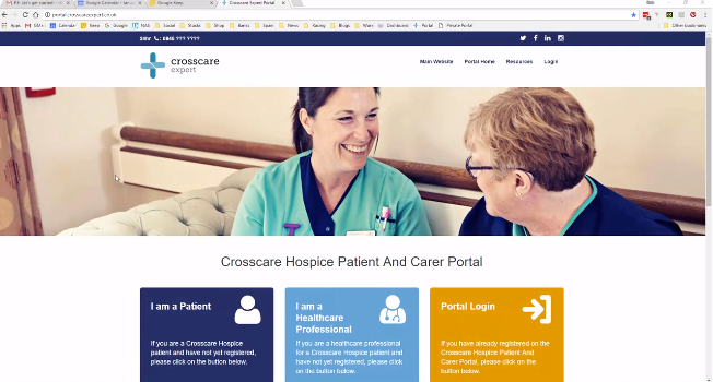 crosscare st margarets hospice patient portal online