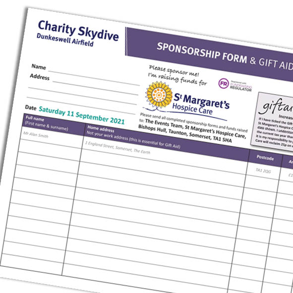 skydive 2021 sponsorship form st margaret's hospice care