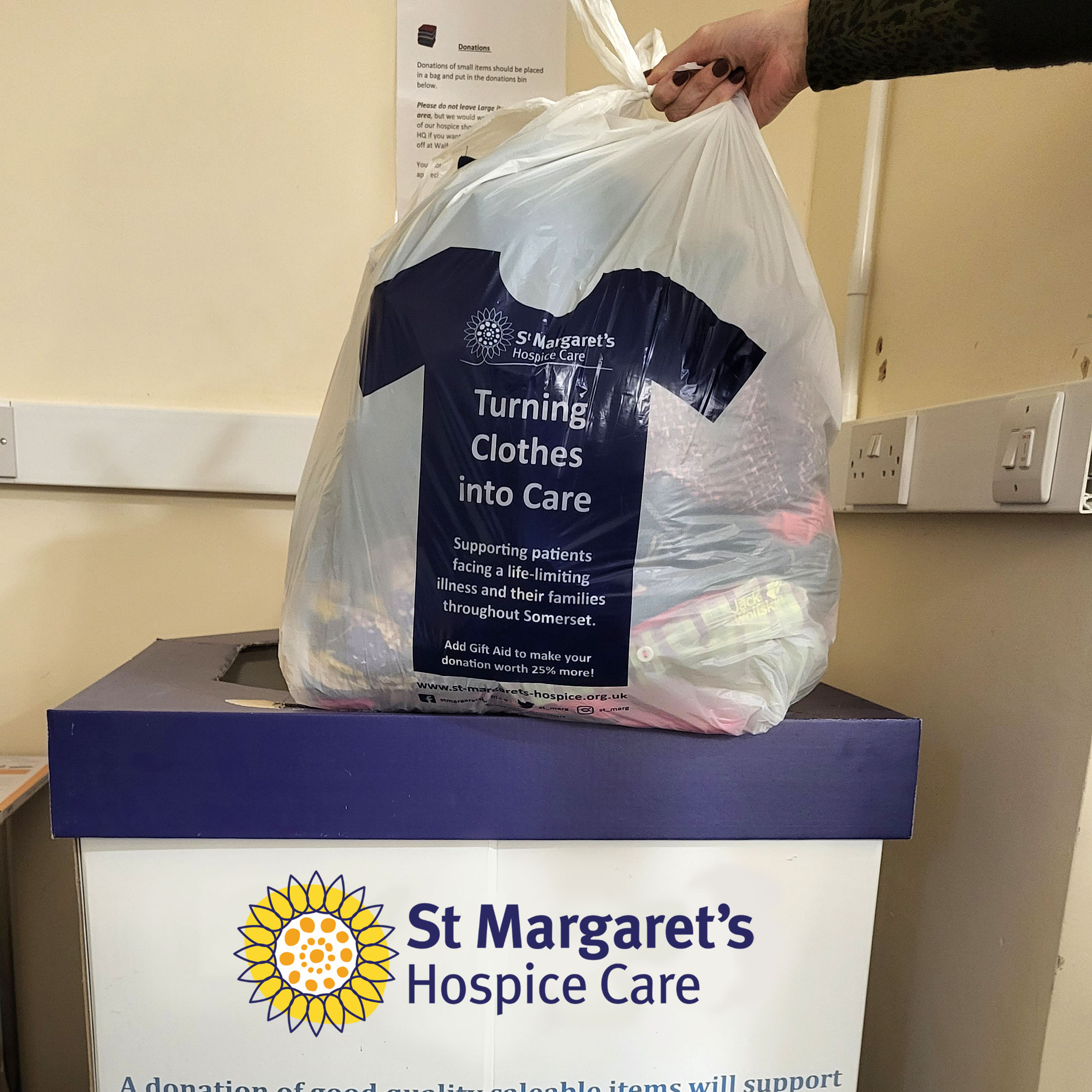 St Margaret's Hospice  Donation station at work