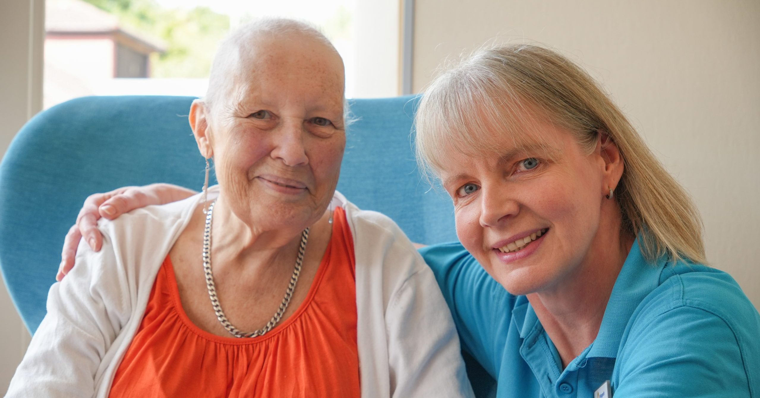 Patient and Lisa in Sunflower Centre Taunton