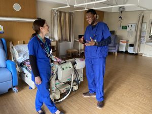 one male and one female dr in the In-Patient Unit