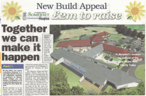 Press clipping detailing the new In-Patient Unit fundraising and opening