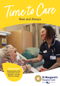 Front cover of our strategy document - patient and nurse