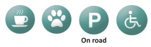 Refreshments available, dogs welcome on leads, parking on road, disabled / pushchair access