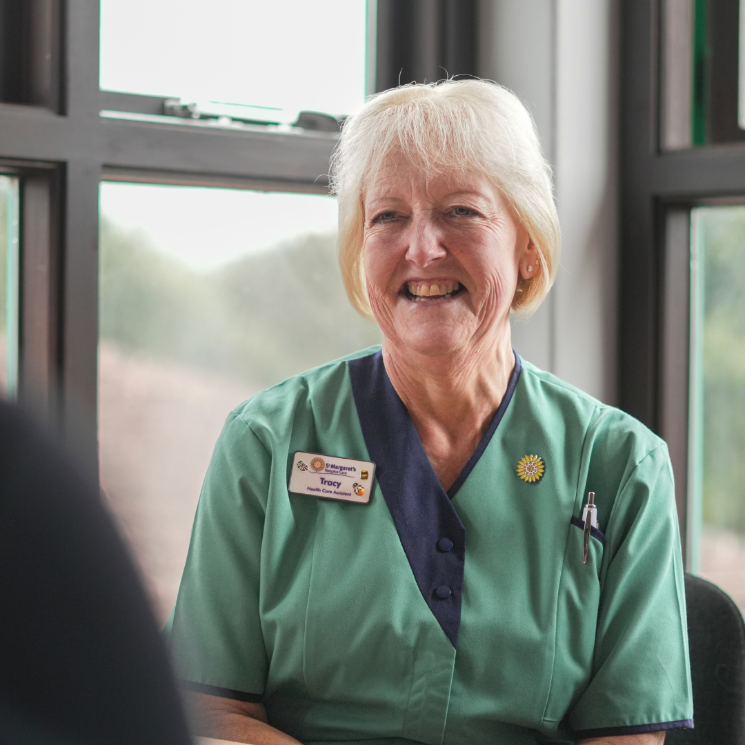 Tracey, a Healthcare Assistant at St Margaret's Hospice in Somerset