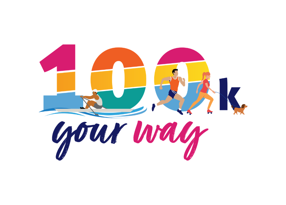 St Margaret's Hospice's 100k your way. Run, walk, cycle, swim, paddle 100km in August to raise money for local hospice care